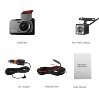 X5 4 pouces voiture tableau de bord caméra dashcam double caméra hd 1080p voiture dvr 2 canaux avant et arrière double objectif dash cam double voiture dashcam