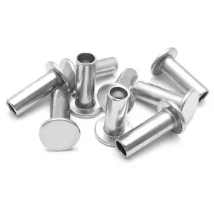 Stainless steel rivet nut carbon steel din7340 flat head tubular rivet pin Can be customized semi-tubular rivets