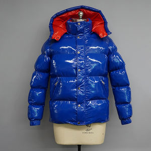 Giacca Puffer Lucida Personalizzata per Donna, Produzione di Lusso, Giacca in Piuma d'<span class=keywords><strong>Oca</strong></span> <span class=keywords><strong>Bianca</strong></span> Lucida per Uomo - Product Image 1