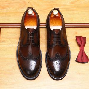 High-Quality Men's Leather Shoes Pointed-<b>Toe</b> Anti-Slip Suitable for Business Formal Occasions Weddings Parties - Product Image 6