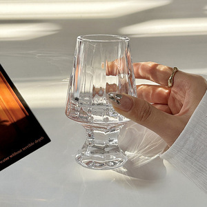 Verre à whisky rayé en cristal, style moderne et épuré, écologique, compatible lave-vaisselle et micro-ondes, pour la dégustation de whisky - Product Image 2