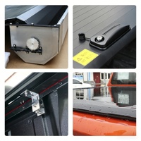 Couverture de benne rétractable antivol, étanche, en aluminium, avec lumière LED, pour Silverado Sierra Tundra 6,5 pieds