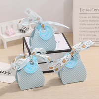 Boîte cadeau de bonbons Bib en stock, emballage créatif pour bonbons de fête de bébé, boîte d'emballage de bonbons en gros d'usine