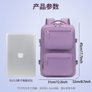 Promotional Backpack With <b>Laptop</b> <b>Sleeve</b> Zipper Closure Breathable Polyester Material For School And Daily Use - Product Image 4
