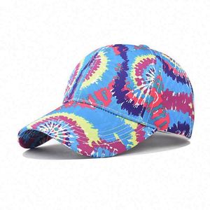 Casquette de baseball tie-dye brillante de couleur unie, haute qualité, 6 panneaux, sublimation, vente en gros - Product Image 1