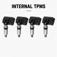 Kit TPMS interne 4 pièces en gros V102A avec application smartphone pour surveillance en temps réel, étanche IP67, sans fil 2,4 GHz BT pour pression des pneus de voiture