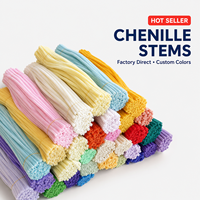 Pembersih Pipa, Batang Chenille, Kawat Bulu Halus, Produsen Grosir, Perlengkapan Kerajinan DIY untuk Bunga, Dekorasi Buatan Tangan Anak-anak
