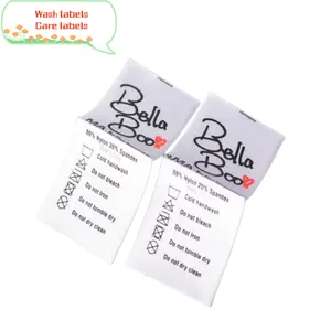 Wholesale cheap nylon polyester wash care labels Clothing Care Labels White Silk Care Labels