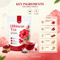 Usine OEM ODM, vente en gros de sachets de thé séché à la fleur d'hibiscus pour la beauté et le blanchiment de la peau, sachets de thé pour la peau des femmes