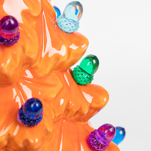 Co-Arts ต้นคริสต์มาสเทียมตกแต่งหัวเอียงไฟเซรามิกสีส้มต้นคริสต์มาสเทียมสำหรับห้างสรรพสินค้าโรงแรม - Product Image 5