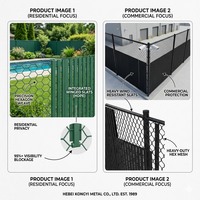 Kit de lames d'intimité pour clôture grillagée à installation facile, résistant aux intempéries, clôture métallique décorative pour terrains de tennis, écoles et parcs publics
