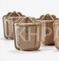 Neues Design Papierzellstoff Mini-Topf für Kerzen oder Glasflasche 2024