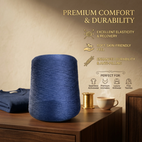 Fil à tricoter haute élasticité, haute ténacité, 48NM/2, mélange viscose, nylon, PBT 2/28S pour sous-vêtements sans couture, lingerie, chaussettes