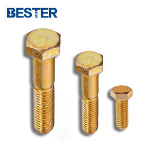 Hoge Kwaliteit Astm A307 A325 Gr.8.8 10.9 Hexagon Bout Geel Zink Chromaat Geplateerd Koolstofstaal Hex Kop Bouten - Product Image 4