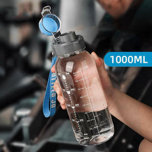 Nuovo design riutilizzabile BPA Free 1000ml sport bottiglia d'acqua in <span class=keywords><strong>plastica</strong></span> con coperchio Chug e maniglia per il trasporto lavabile in lavastoviglie per la scuola di viaggio - Product Image 6