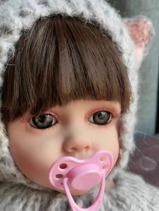 Poupées jumelles R&B <span class=keywords><strong>Bebe</strong></span> Reborn Grande avec cheveux longs, nouveau-nés, bébés filles, jouet doux, 22 pouces - Product Image 4