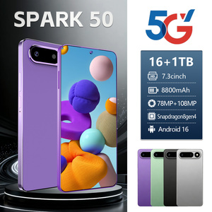 Celular Spark 50 5G Android 16 com Tela de 7.3", Bateria de 8800mAh, Câmera de 108MP, 16GB+1TB, Dual SIM, Desbloqueio Facial para Jogos, Viagens e Negócios - Product Image 1