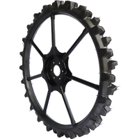 Roda Traktor Pertanian untuk Sawah YT Factory Supply 1200*100mm, Baja dan Karet, Finishing Hitam, untuk Mesin Tanam Padi dan Penyemprot