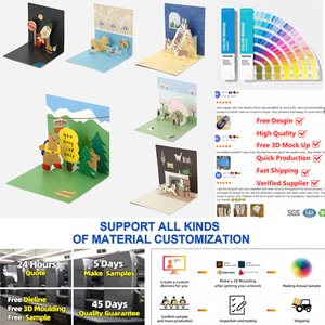 <span class=keywords><strong>Carte</strong></span> de vœux créative en papier creux 3D, sculpture pop-up, anniversaire et Noël, personnalisable, colorée, joyeux anniversaire - Product Image 6