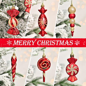 Venta caliente 120 piezas conjunto de decoración de bolas de Navidad Bolas de plástico impermeables de buena calidad gráficos impresos UV para fiesta - Product Image 5