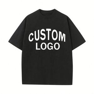T-shirt uni surdimensionné pour homme 180 g/m² de haute qualité, impression sérigraphique personnalisée, logo numérique, marque, 100 % coton, vente en gros, vierge - Product Image 4