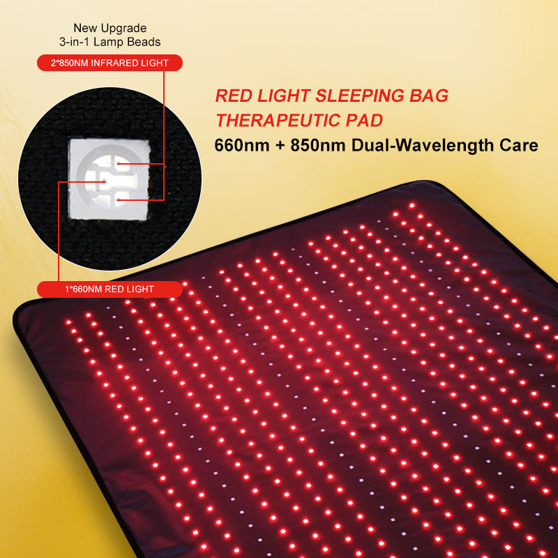 Led Infared Mat Full Body Red Light Therapy Mat 660nm 850nm Dual Wavelength LED ...
