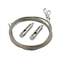 Kit de suspension en laiton personnalisé OEM avec câbles de suspension et pinces de fixation nickel/chrome noir pour connexion de panneaux LED