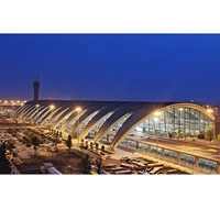 Estructura de Acero de Gran Envergadura para Techos de Edificios de Aeropuertos, Estructura de Armadura Espacial Personalizable