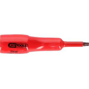 KS TOOLS - 117.2453 1/2'' bit socket with protective insulation for <b>Torx</b> screws, long INSULATED SOCKET <b>WRENCHES</b> - Product Image 1