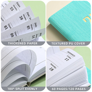 Agenda 2025 A6 en anglais, carnet fin en cuir, petit agenda hebdomadaire, agenda portable, agenda annuel, personnalisable - Product Image 5