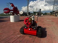 Robot Pemadam Kebakaran RXR-M40D-880T, Alat Pemadam Kebakaran Meriam Air 40L/S Jangkauan 65M, Peralatan Pemadam Kebakaran RC