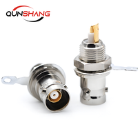 Conector RF Triaxial Hembra TRB de Hilo Extendido QUNSHANG TRB-KY, Conexión BNC, Tres Conexiones Coaxiales, Bus 1553B, Niquelado/Dorado 50