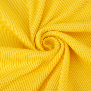 Resistente al desgarro sólido color hilado de poliéster 100% poliéster 2*2 costilla de punto tela para brazalete - Product Image 3