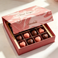 Vente en gros de boîtes de 12 ou 24 chocolats avec séparateurs, fermeture magnétique, boîtes cadeaux personnalisées, boîtes à chocolats vides pour mariage