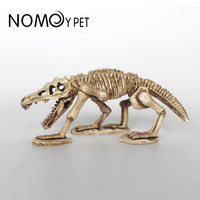 Offre Spéciale paysage ornemental en résine squelette de petit dinosaure pour terrarium de reptiles
