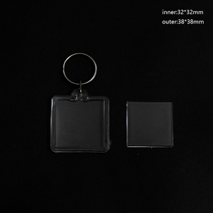 Hình Ảnh Chèn Nhựa Khung Ảnh Ice Cube Tùy Chỉnh Hình Chữ Nhật Rõ Ràng Acrylic Trống <span class=keywords><strong>Keychain</strong></span> Key Tag - Product Image 5
