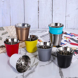 <span class=keywords><strong>Tasse</strong></span> à <span class=keywords><strong>double</strong></span> eau créative en acier inoxydable 304 Design classique, <span class=keywords><strong>tasse</strong></span> thermos sous vide pour bar, restaurant, mini verre à vin - Product Image 6