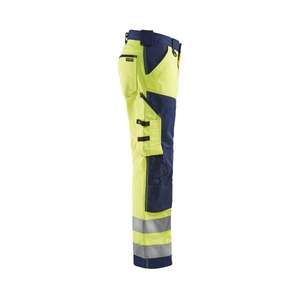 BLAKLADER - 156618113389D128 Pantalón Hi-Vis sin bolsillos para uñas Amarillo/Azul marino-EAN 7330509413142 ROPA DE TRABAJO DE LA HI-VIS - Product Image 4