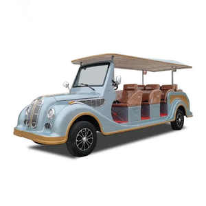 HKBG 2025 Nuevo Estilo Carro de Golf de Lujo de 8 Plazas para Turismo y Playa, Clásico Vintage con Batería de Plomo-Ácido, Faros LED, 50-70km - Product Image 3