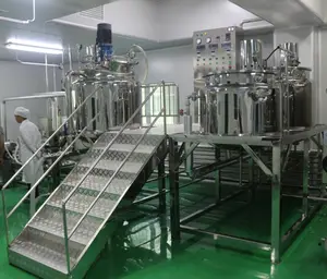 Planta de fabricación Emulsionante homogéneo de mezcla al vacío de alta calidad para plataforma de exportación de productos cosméticos