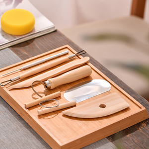 BOMEIJIA 8 pièces outil de sculpture en argile manche en bois poterie sculpture Kit d'outils outils essentiels en argile céramique pour débutant - Product Image 2