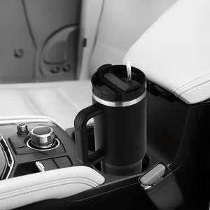 Stock personnalisé de tasses de grande capacité tasses à café en métal de 40 oz isolées sous vide à double paroi gobelet en acier inoxydable avec poignée - Product Image 6