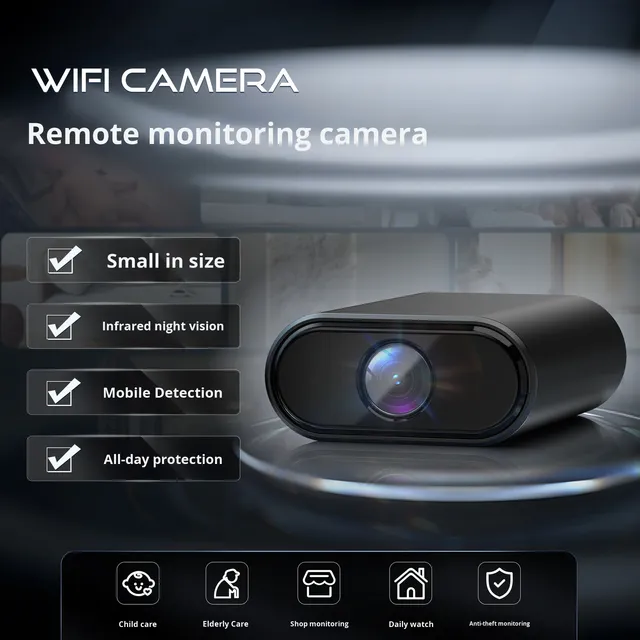 Wireless Home Security Camera X7 Model Night Vision Motion Detection Mobile Phone Remote Monitor Indoor Use 1 Year Warranty