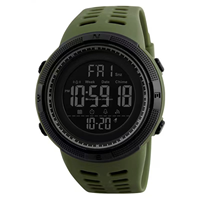 Montre électronique pour homme, style étudiant, tendance influenceur, horloge numérique LED, boîtier 50 mm, plastique TPU, bracelet 21 mm, verre minéral, étanche 10 m