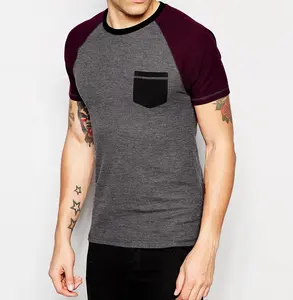 Удобная мужская футболка с рукавом реглан и круглым вырезом, нагрудный карман, повседневная однотонная трикотажная Однотонная футболка BD в стиле унисекс, Оптовая Продажа онлайн
