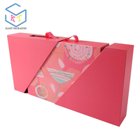 Boîte d'emballage de gâteau de lune rose unique et personnalisée, boîtes cadeaux vides, diviseur en papier pour aliments, bonbons, Dates et chocolat, emballage