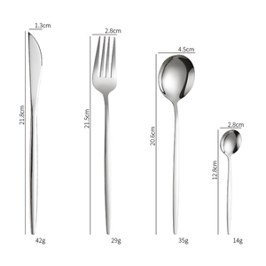 Juego de Cubiertos de Acero Inoxidable de 24 Piezas, Cuchillo, Tenedor, Cuchara, Juego de Cubiertos para Boda - Product Image 3