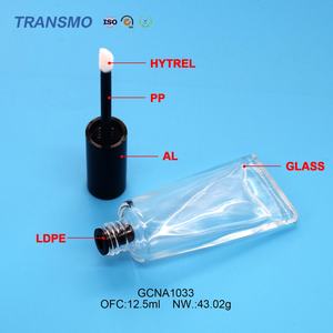 Tube de brillant à lèvres en verre, logo personnalisé, tubes de brillant à lèvres 10 ml, flacons de brillant à lèvres en verre, tube de brillant à lèvres écologique - Product Image 1