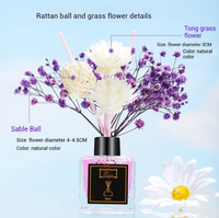HongYu 50ml décor à la maison parfum fleur séchée désodorisant huile essentielle romantique fleur roseau diffuseur