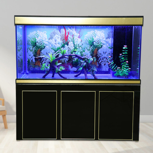 Groothandel 180 Gallon 15Mm Glazen Zeeaquarium Riftank Met Overloopdeksel En Standaard Met Aluminium Basis - Product Image 3